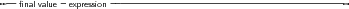 --        -         --------------------------------------------
  ﬁnal value expression
     