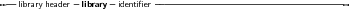 --           -      -       -------------------------------------
  library header library  identiﬁer
     