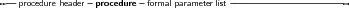 --procedure header procedure- formal parameter list--------------------
     